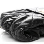 Lambskin Quilted Mini Bow Bag Black