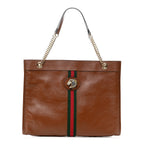 Calfskin Large Rajah Chain Tote Cuir