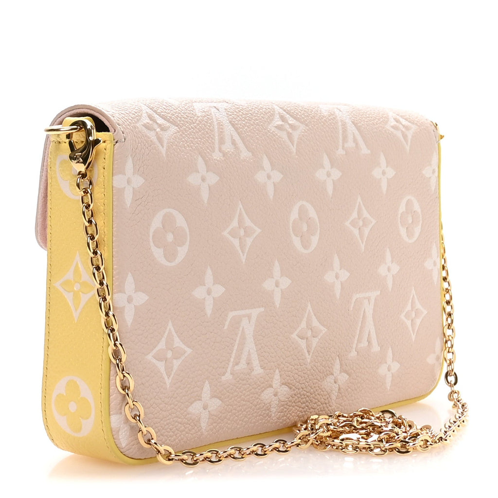 Empreinte Spring in the City Felicie Pochette Chain Wallet Pink Beige Yellow
