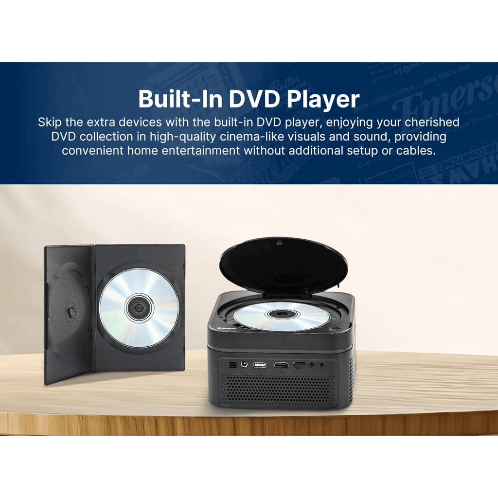 120" Home Theater LCD Projector Combo with Built-In DVD Player