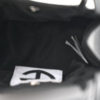 Vegan Leather Small Shopping Bag Black