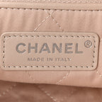 Shiny Calfskin Quilted Chanel 22 Backpack Beige