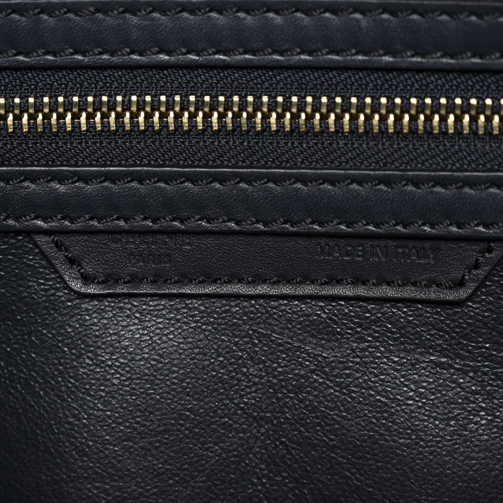 Smooth Calfskin Micro Luggage Navy Blue