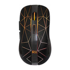 RM200 Wireless Mouse,2.4G Wireless Mouse 5 Buttons Rechargeable Mobile Optical Mouse with USB Nano Receiver,3 Adjustable DPI Levels,Colorful LED Lights for Notebook,PC,Computer-Black