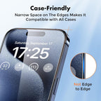 Entronix Anti-Spy Privacy Screen Protector Compatible with iPhone 17 Pro - 2-Piece Combo