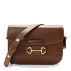 Azalea Calfskin Horsebit 1955 Shoulder Bag Brown Sugar