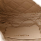 Shiny Calfskin Quilted Mini Chanel 22 White