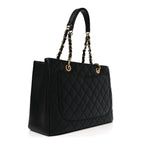 Caviar Quilted Grand Shopping Tote GST Black