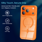 Entronix [Magnetic] Case Compatible with iPhone 17 Pro - [Clear Back] Soft Matte Frame