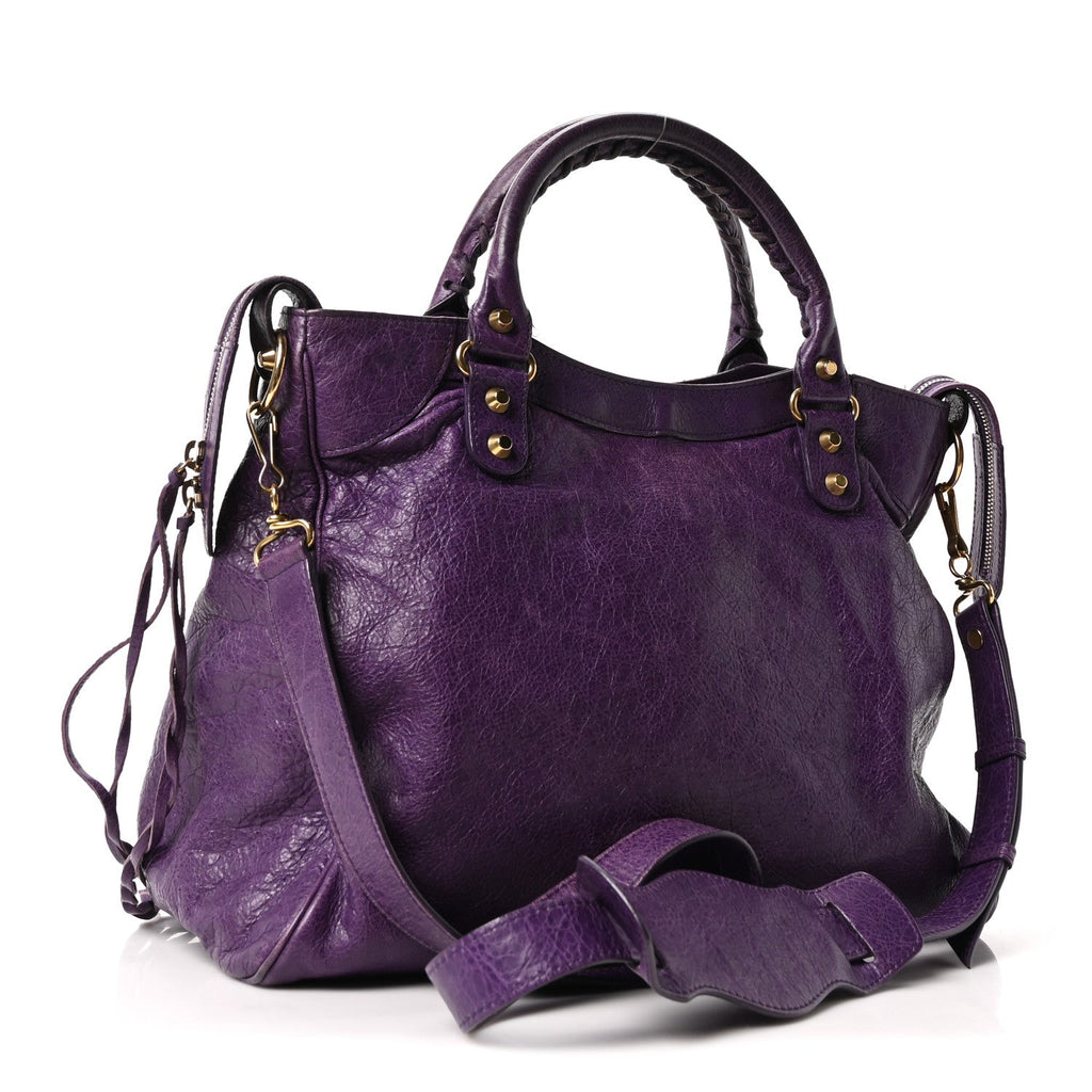 Agneau Classic Gold Hardware Velo Dark Violet