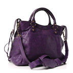 Agneau Classic Gold Hardware Velo Dark Violet