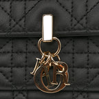 Lambskin Cannage Chain My Dior Daily Chain Pouch Black