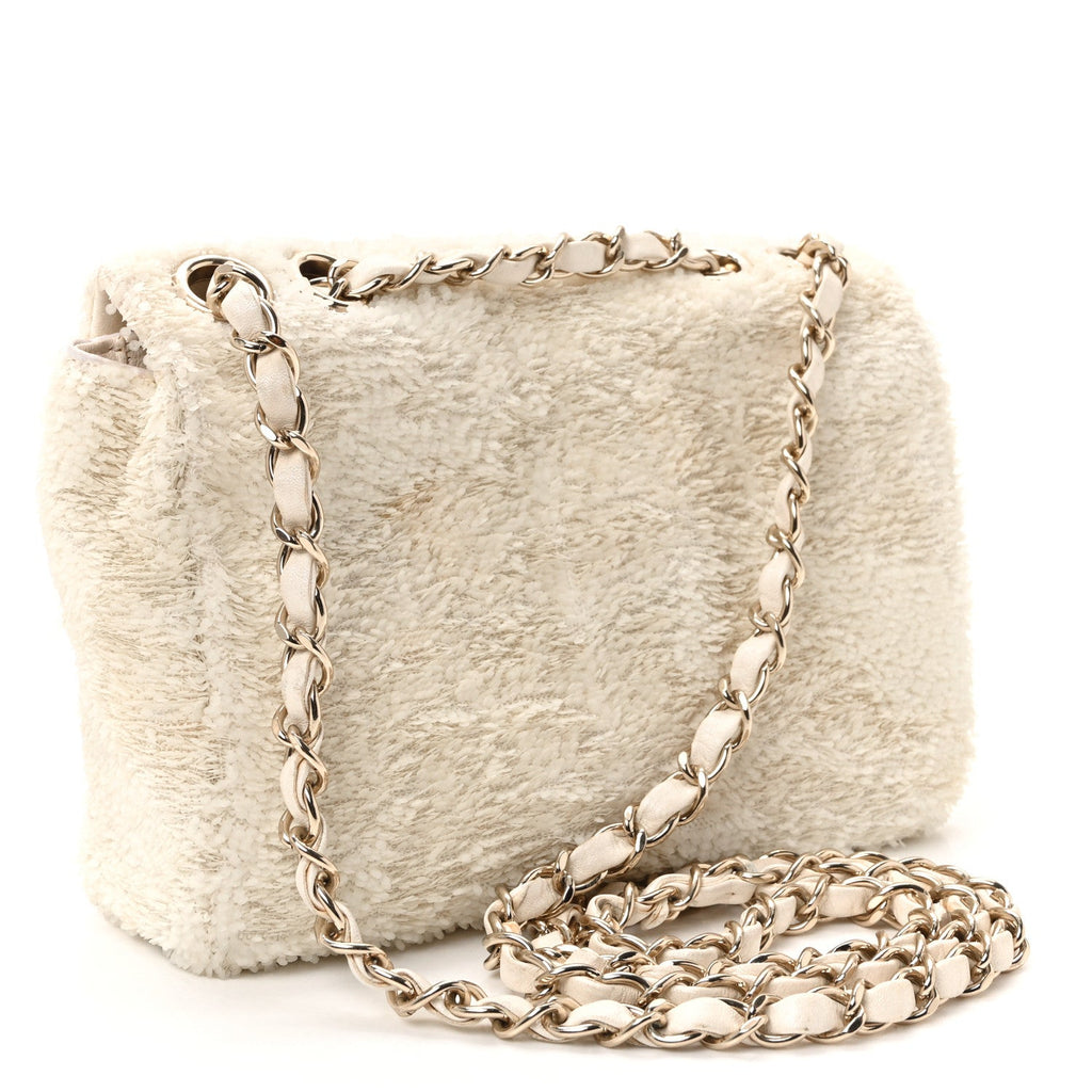 Sequin Small Single Flap White