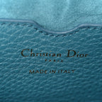 Grained Calfskin Medium Bobby Flap Steel Blue