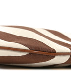 Canvas Calfskin Striped Ivy Cacao Naturale