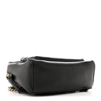 Pebbled Calfskin Soho Chain Backpack Black