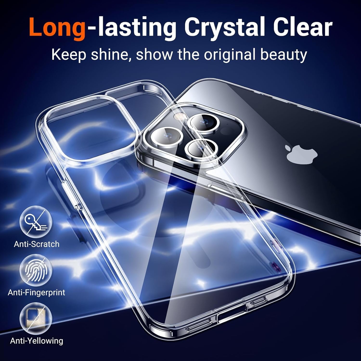 Entronix Bundle Compatible with iPhone 12 Pro - [Soft] TPU Clear Case, 2 Clear Screen Protector & 2 Camera Lens Protectors