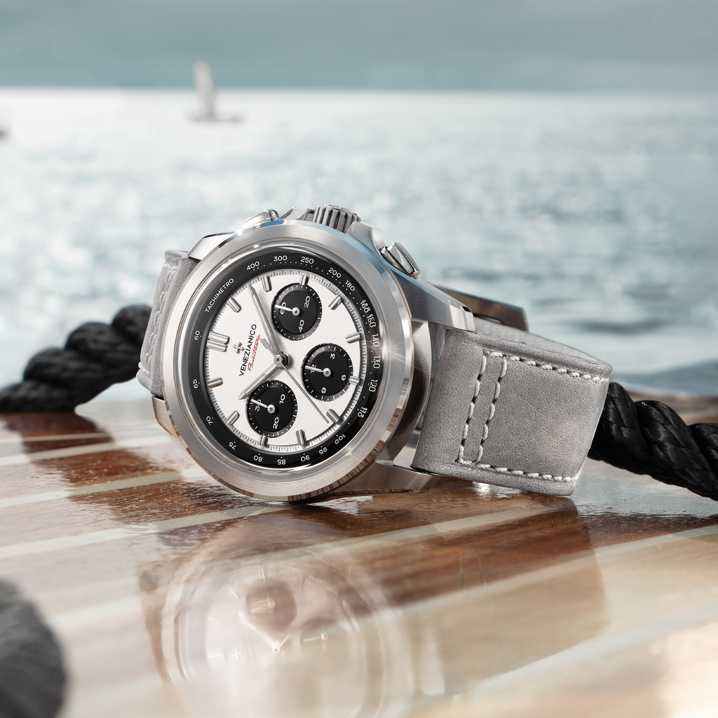 Venezianico Bucintoro 42 Men’s Chronograph Automatic White Dial Watch