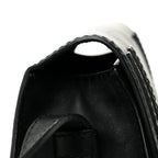 Calfskin Mini Marcie Metal Bar Trim Crossbody Bag Black