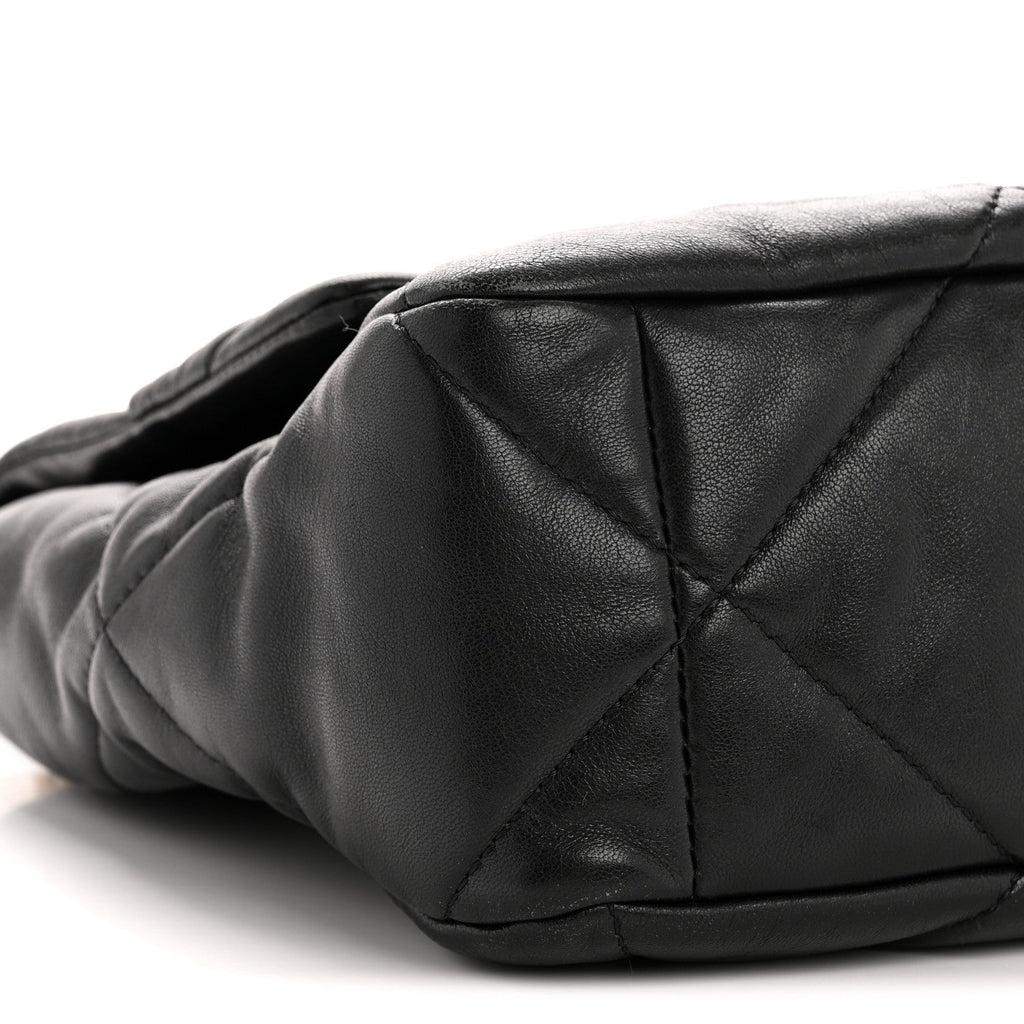 Lambskin Quilted Large Chanel 19 Flap Black