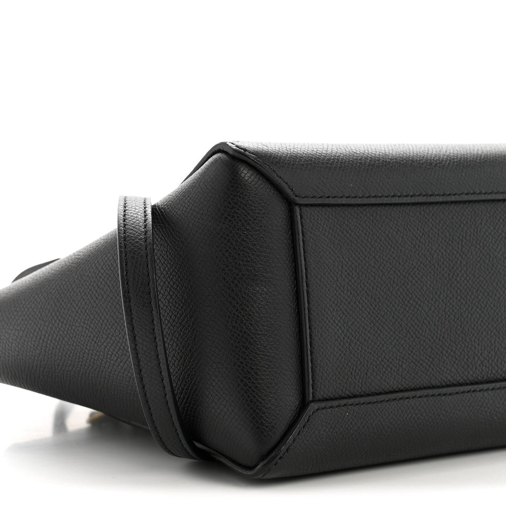 Grained Calfskin Nano Belt Bag Black