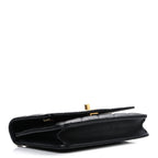 Lambskin Quilted Lion Motif Wallet On Chain WOC Black