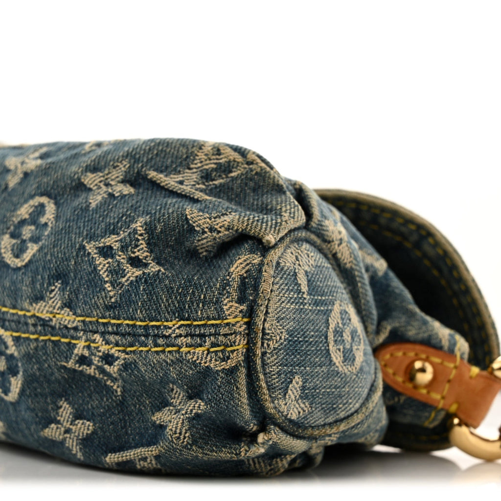 Monogram Denim Mini Pleaty Blue