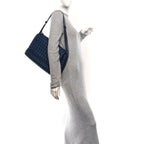 Denim Nappa Intrecciato Padded Messenger Abyss Indigo