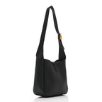 Grained Calfskin Baby Le 5 A 7 Supple Hobo Black