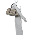 GG Plus Monogram Medium Joy Tote Dark Brown