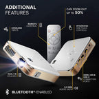 Kodak Luma 450 Smart Projector, 1080p Portable Projector with Wifi and Bluetooth, Tripod Included