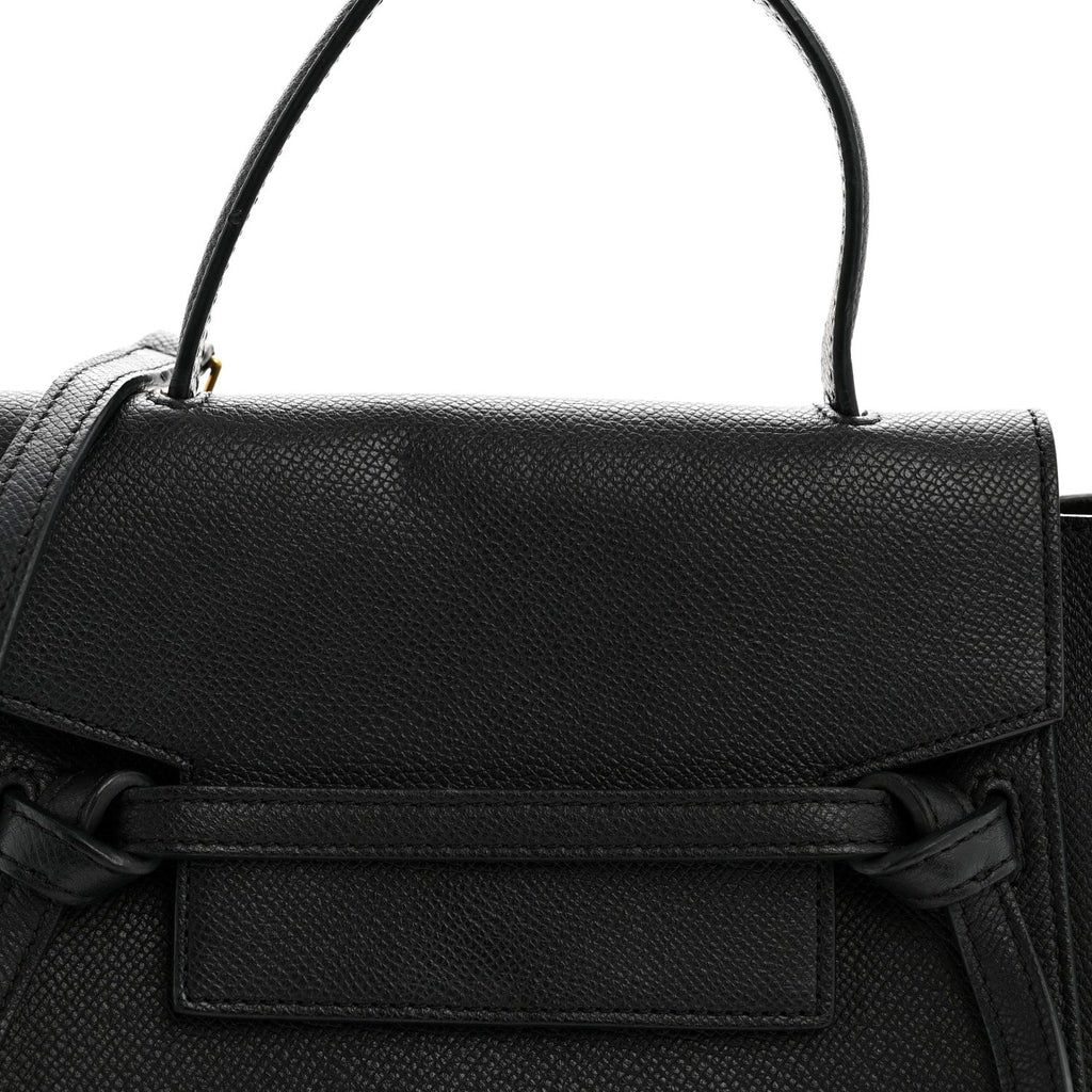 Grained Calfskin Nano Belt Bag Black