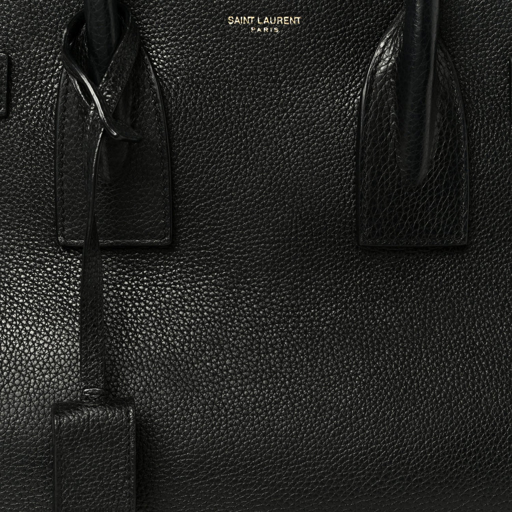 Grained Calfskin Small Supple Sac De Jour Black