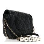 Lambskin Quilted Small My Precious Flap Black
