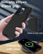 Entronix Bundle Compatible with iPhone 13 Pro Max - Heavy Duty Case & 1 Clear Screen Protector