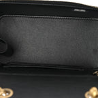 Lambskin Quilted Small Pillow Crush Vanity Case With Chain Black