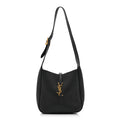 Grained Calfskin Baby Le 5 A 7 Supple Hobo Black