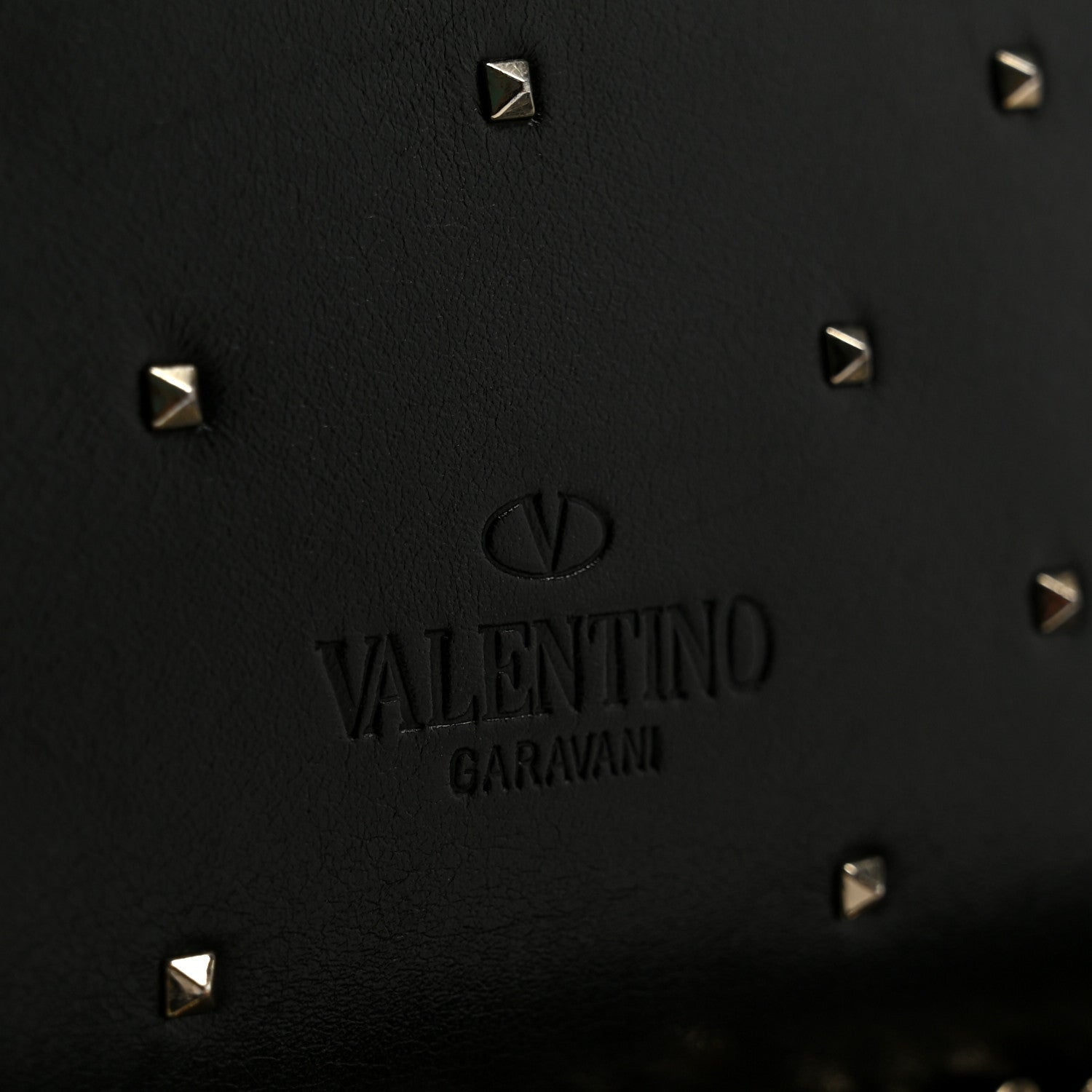 Vitello Rockstud All Over Demilune Shoulder Bag Black