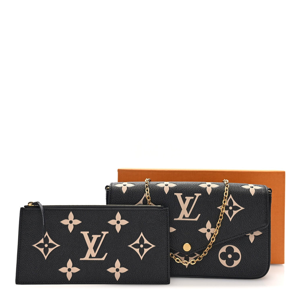 Empreinte Monogram Giant Felicie Pochette Black Beige