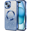Entronix [Magnetic] Case Compatible with iPhone 15 - [Clear Back] Luxury Glossy Cover