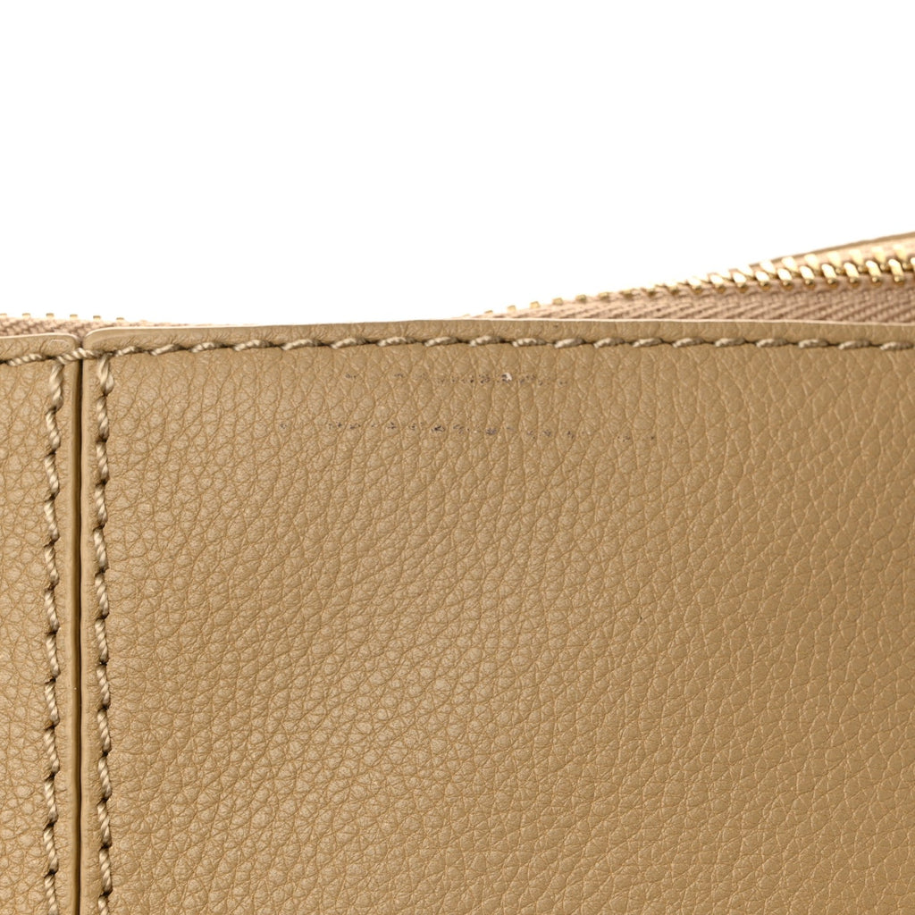 Calfskin Double Handles Hobo Brown