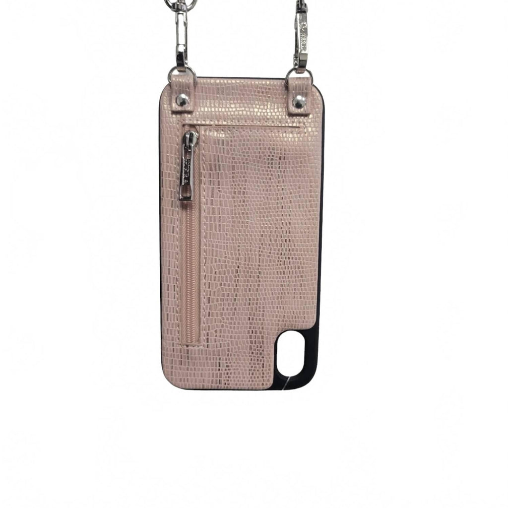 Crossbody Iphone X Or Xs Case With Strap Wallet In Blush