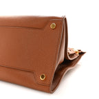 Grained Calfskin Tote Tobacco