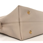 Grained Calfskin Low Key Hobo MM Limestone