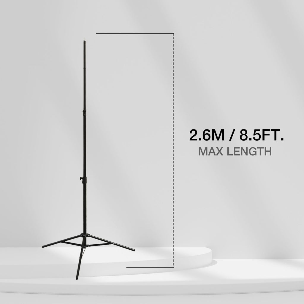 8.5ft Heavy Duty Light Stand, Adjustable Photography Stand Photo Video Studio Tripod Stand for Studio Light, Flash, Umbrella, Ring Light