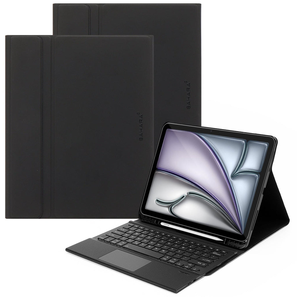 SAHARA - Navigate Series Keyboard Case with Track Pad for Apple iPad Air 11'' M3/M2 and iPad Air 10.9'' (4th and 5th Gen) Black