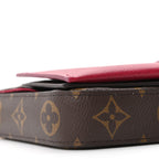 Monogram Pochette Felicie Chain Wallet Fuchsia