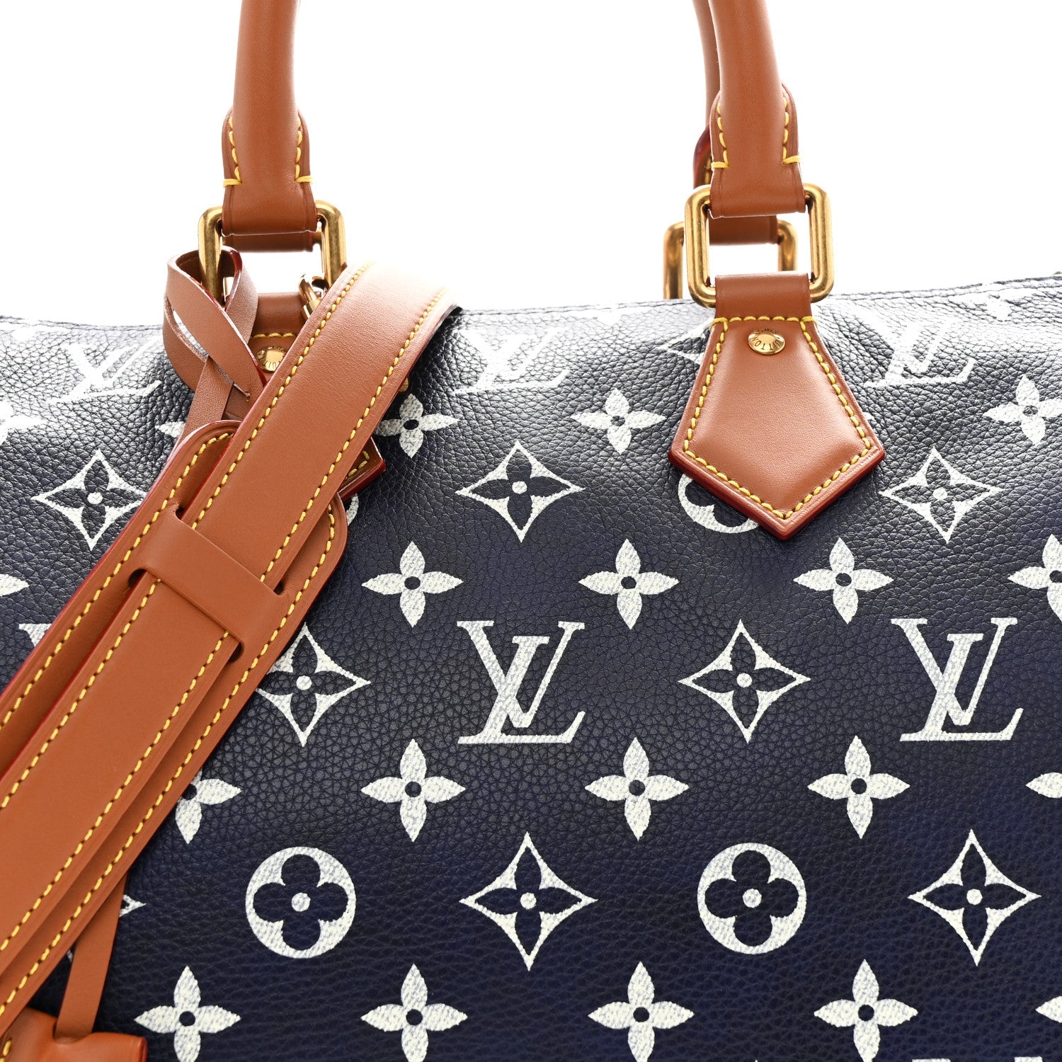 Calfskin Monogram Speedy P9 Bandouliere 30 Indigo