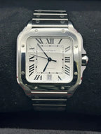 Cartier Santos De Cartier WSSA0018 White Dial Large