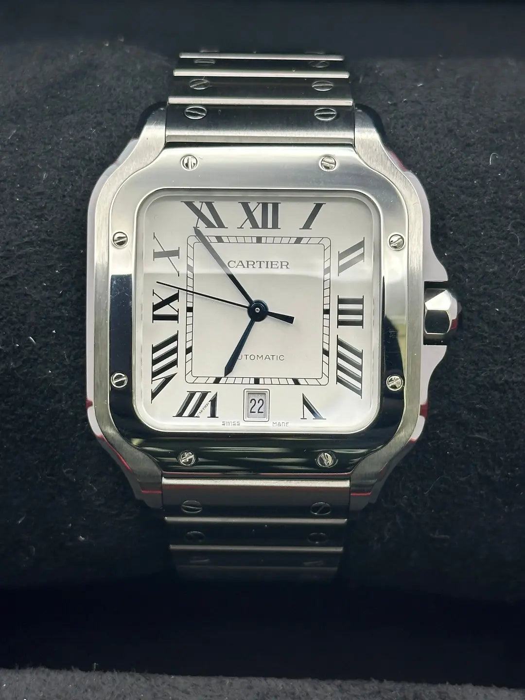 Cartier Santos De Cartier WSSA0018 White Dial Large